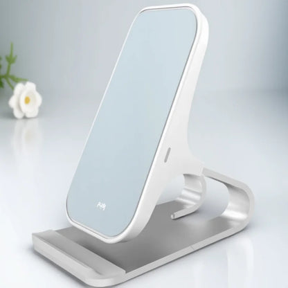 Wireless Charger Mount 10W 7.5W 5W Qi Fast Charging Pad 2 Coils Case Friendly Anti Slip Rubber Type C Input